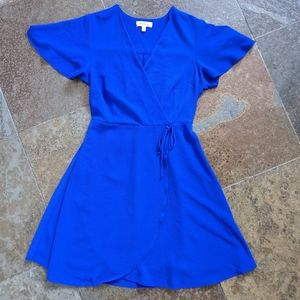 Monteau Blue Asymmetrical Dress